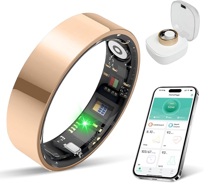New Smart Ring Health Tracker for Women & Men, Sleep Exercise Health Monitoring by Unknown