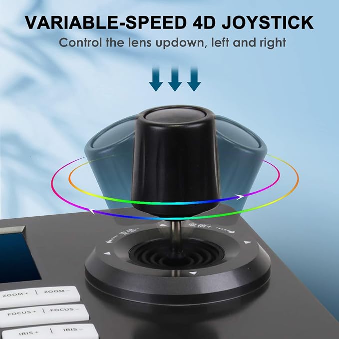 PTZ Controller, Camera Controller POE Network 4D Joystick Decoding Keyboard - Image 3