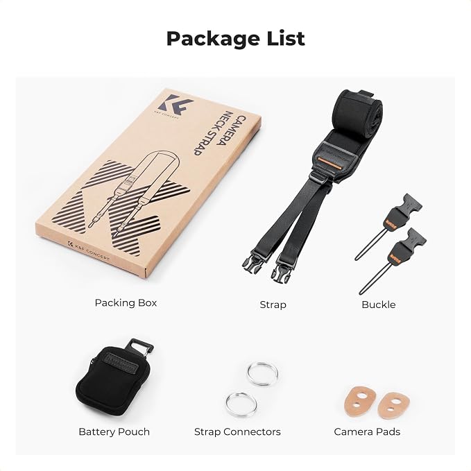 K&F CONCEPT Camera Neck Strap for Photographers, Soft Neoprene Adjustable - Image 10