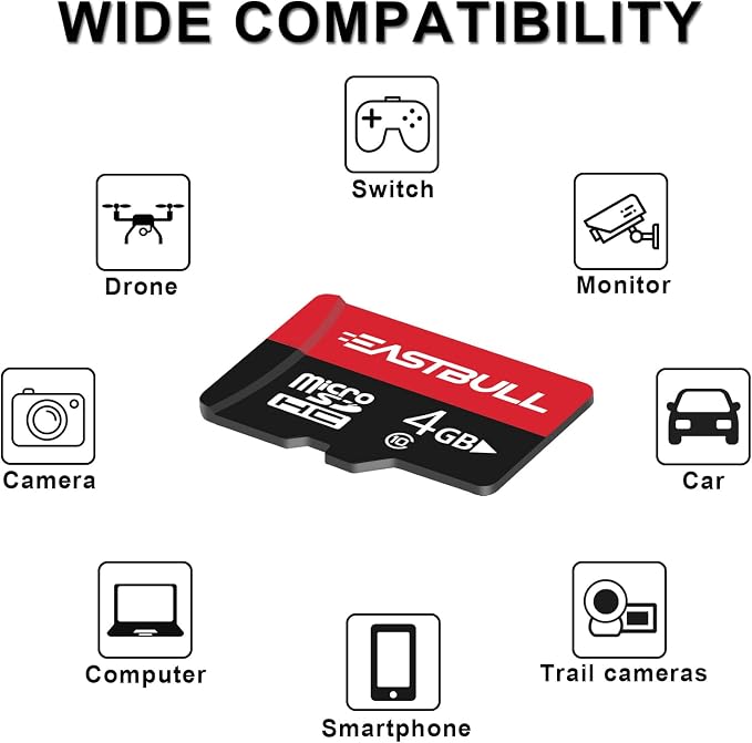 EASTBULL 4GB 10-Pack of Micro SD Card, 4GB SD Cards Pack Full HD Video 90MB/s - Image 5