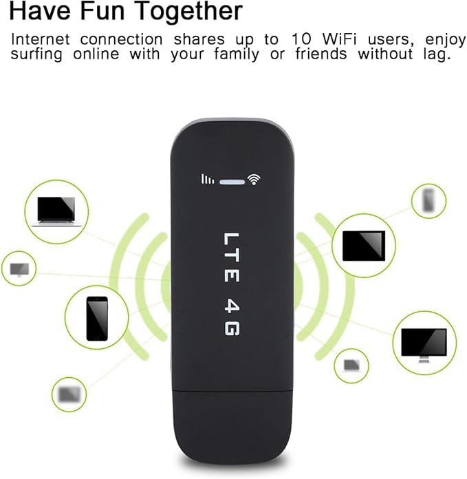 Akozon Mobile WiFi Hotspot, 4G LTE USB Portable Router Pocket Hotspot, USB WiFi - Image 2