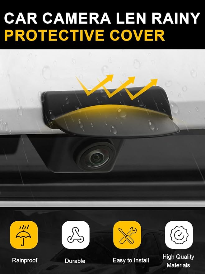 Car Camera Lens Protector 4-Pack + Backup Camera Rain Shield 2-Pack, - Image 3