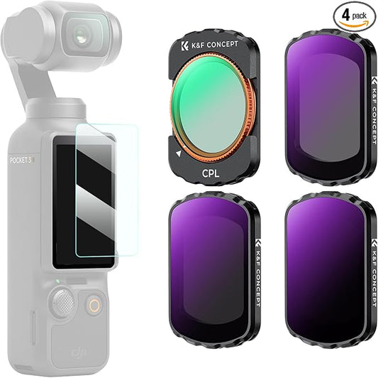 K&F CONCEPT Magnetic 4 Pack ND & CPL Filter Kit Compatible by KFCONCEPT