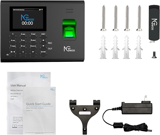 NGTeco APP-Based Time Clock for Employees Small Business, Automatic Fingerprint - Image 9