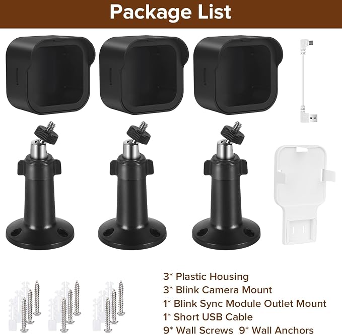 3Pack Mount for Blink Outdoor Camera, Weatherproof Protective Housing and - Image 7
