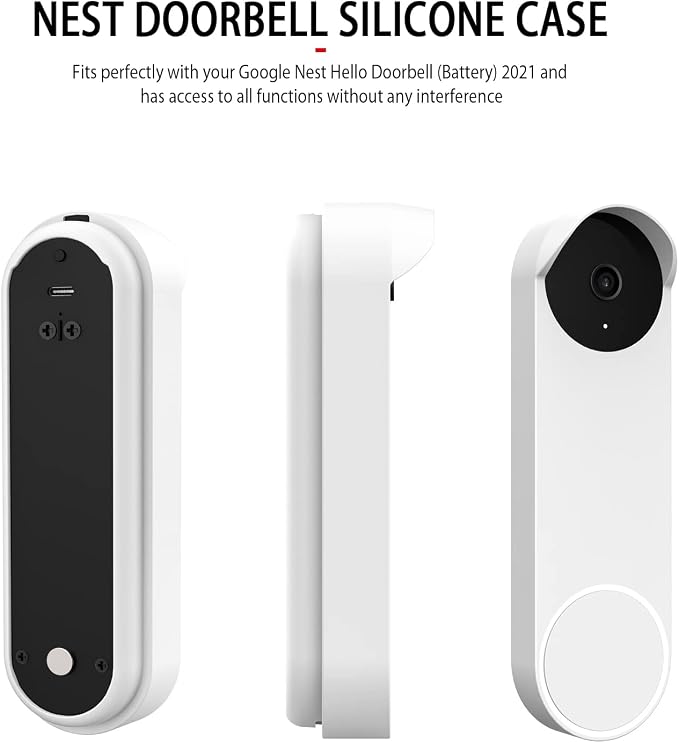 Silicone Case for Google Nest Hello Doorbell 2021 Cover - Image 6