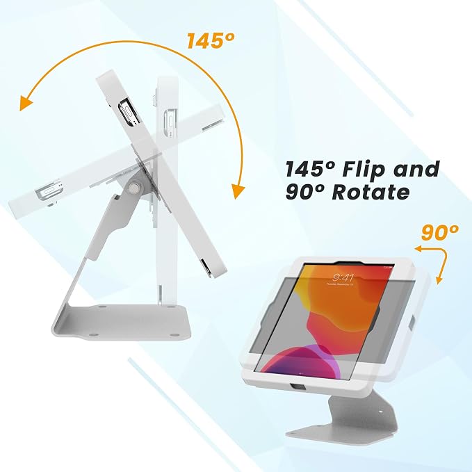Heavy Duty iPad POS Stand for Desk, All Metal - Image 6