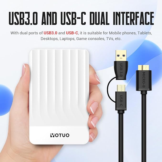 YOTUO Portable External Hard Drive Storage Expansion Mobile HDD USB 3.0 - Image 3