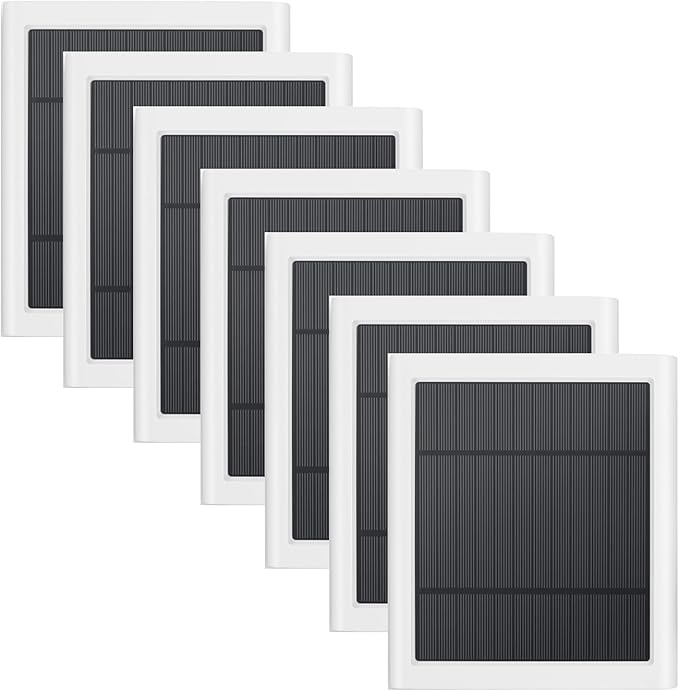 7 Pack IP65 Solar Panel for Rings Camera, 4W Solar Charger Compatible by Paodekua