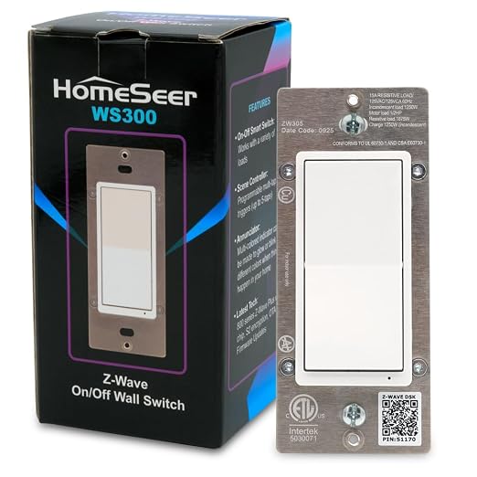 HomeSeer Smart Light Switch, 800 Series Long Range Z-Wave Technology, Includes by HomeSeer