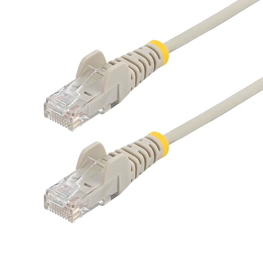 StarTech.com 5ft Gray Slim CAT6 Ethernet Cable, Snagless RJ45, 28AWG Pure Bare by StarTech