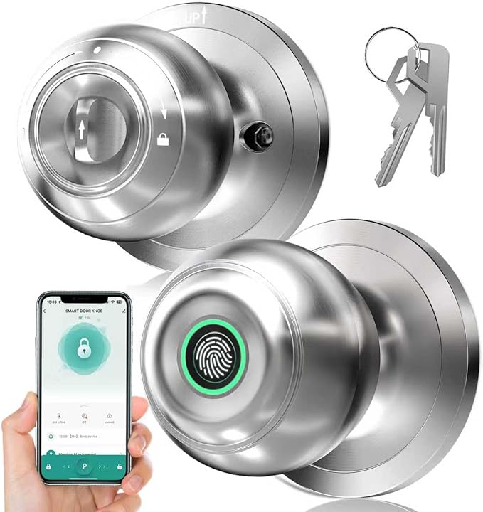 Fingerprint Door Lock, Smart Fingerprint Door Knob by KLLOQUE
