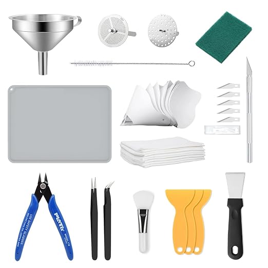 Resin 3D Printer Accessories Kit, Including Cleaning Silicone pad and Stainless by Mintion