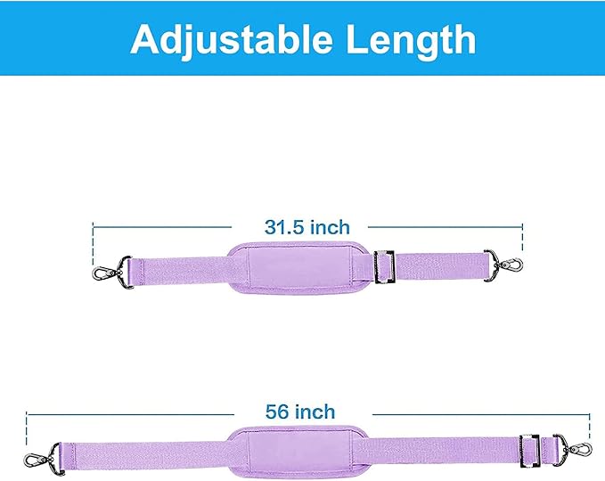 MOSISO 56 inch Shoulder Strap, Adjustable Thick Soft Universal Replacement - Image 4