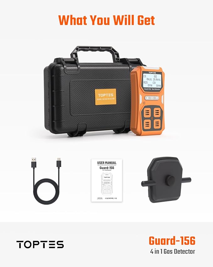 TopTes Guard-156 4 Gas Monitor Multi Gas Detector - Image 7
