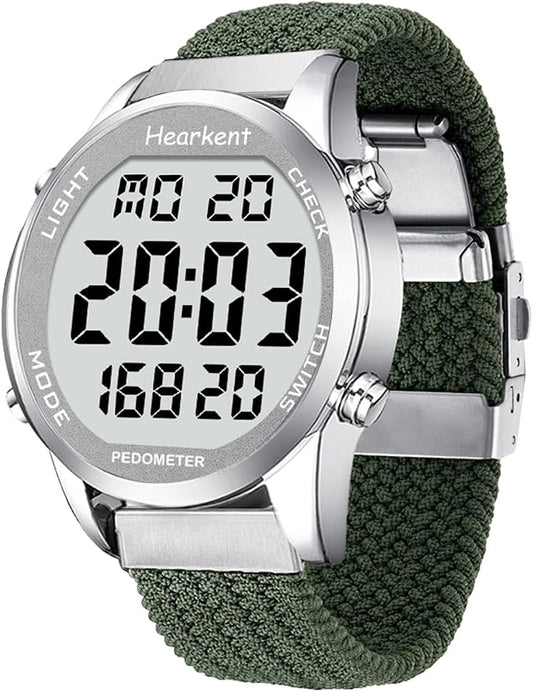 Hearkent Pedometer Watch for Walking Steps and Miles-Men&Women-Step Counter for by Hearkent