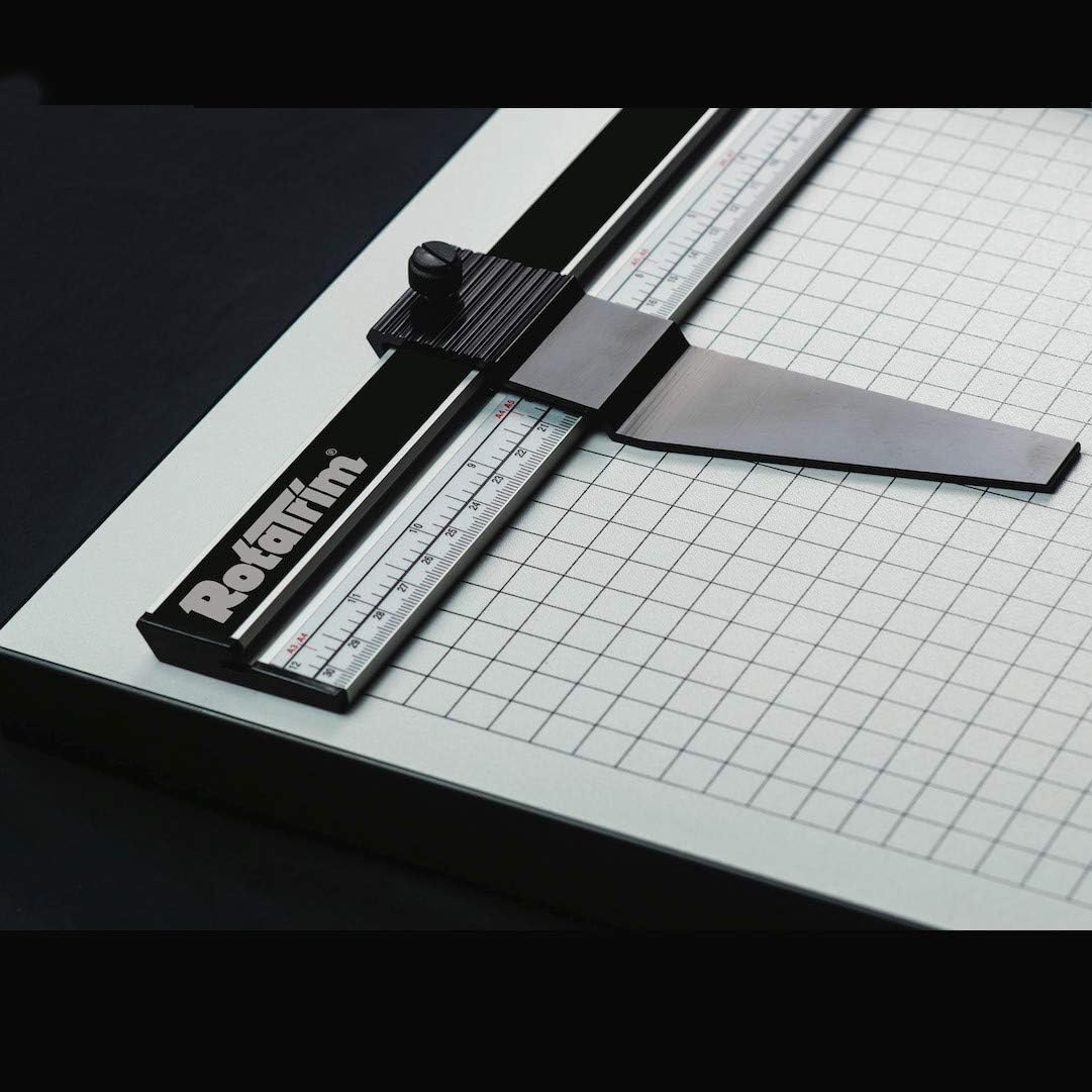 Rotatrim Pro 24 Inch Cut Professional Paper Cutter/Trimmer Precision Rotary Trimmer with Self-Sharpening Precision Steel Blades & Twin Stainless Steel Guide Rails (RCPRO24i)