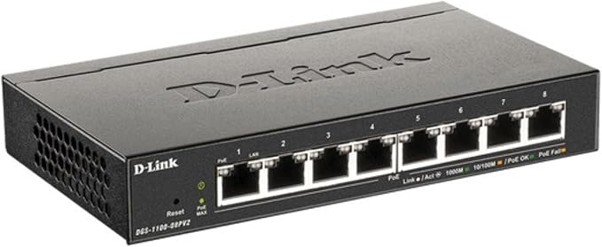 D-Link 8-Port Gigabit Smart Managed PoE+ Ethernet Switch, IGMP Snooping - Image 5