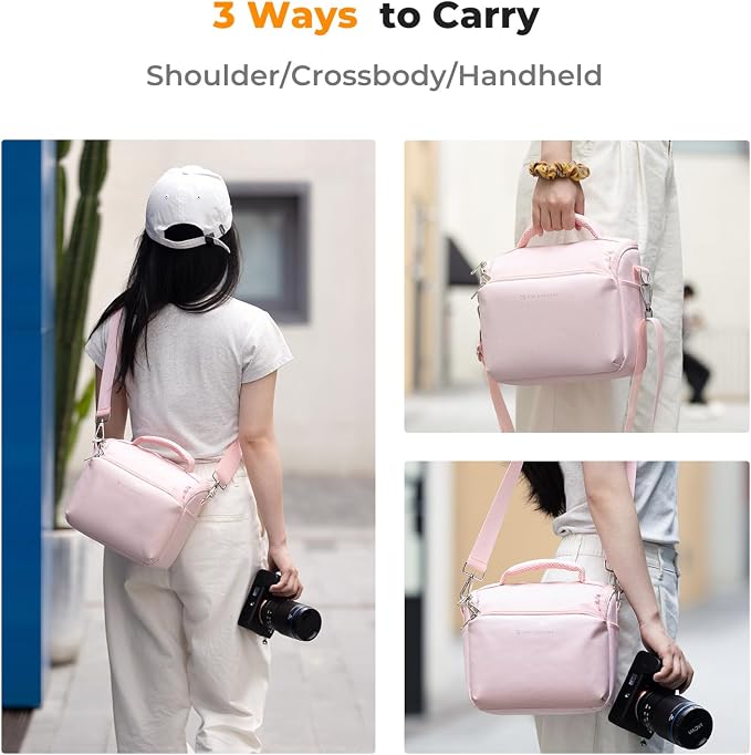 K&F CONCEPT Camera Sling Bag Small Crossbody Camera Case DSLR/SLR/Cute Compact - Image 5
