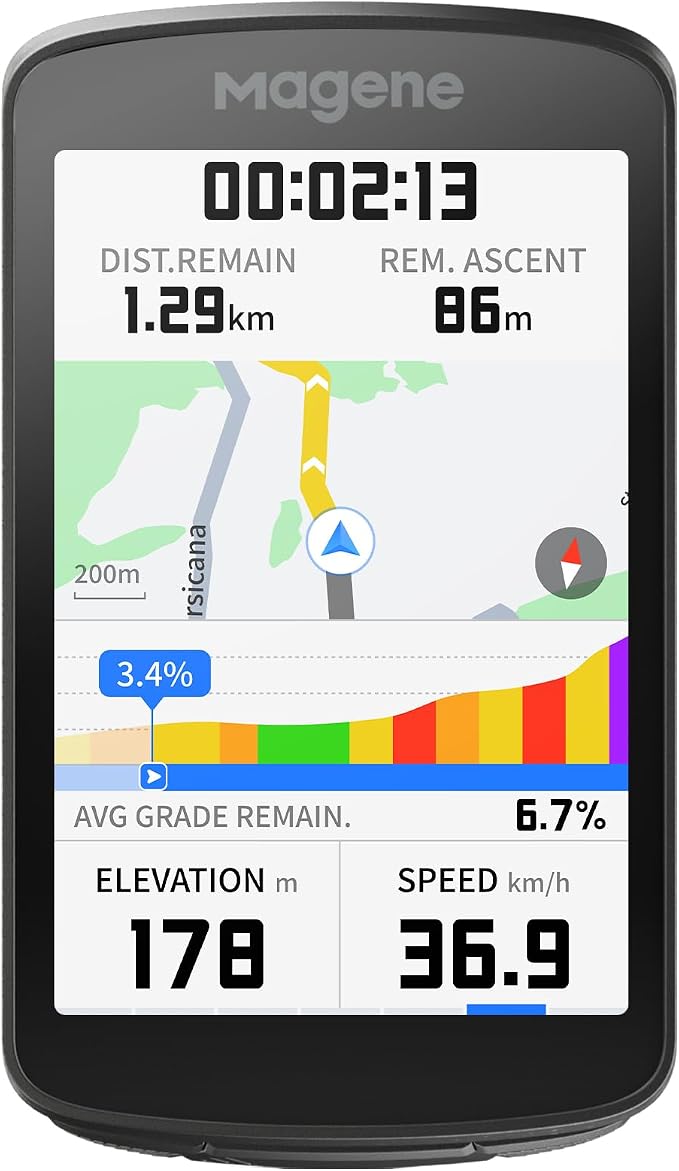 Magene C706 Smart GPS Bike Computer – 3.3" Color Touchscreen by Magene