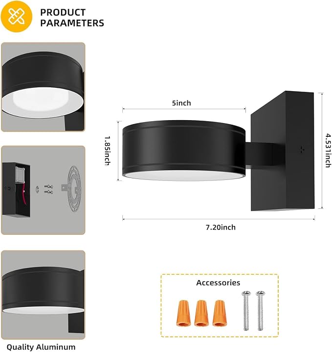 Modern Aluminum Porch Sconce Lights - Image 5