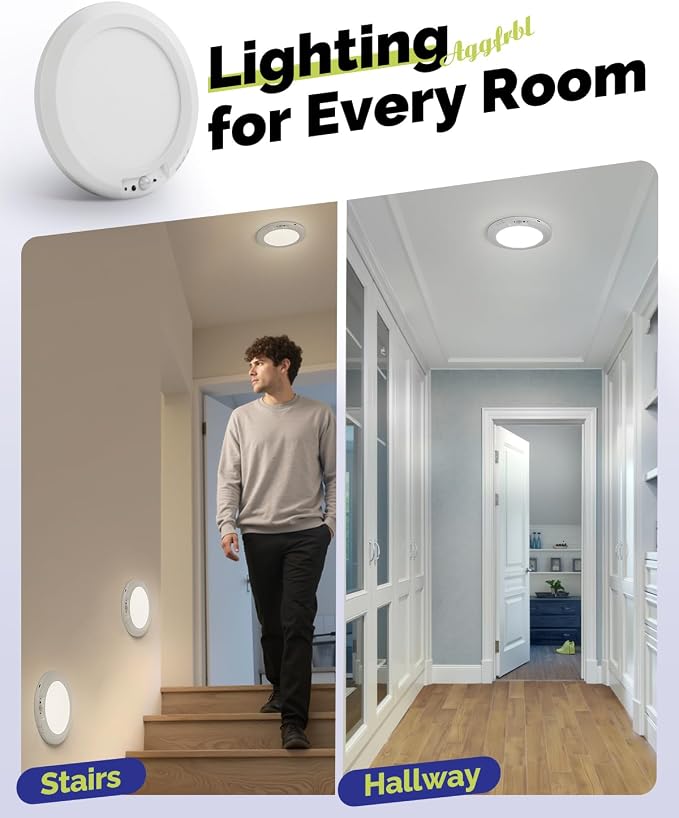 2PCs 10, 000mAh Rechargeable Ceiling Light - Image 9