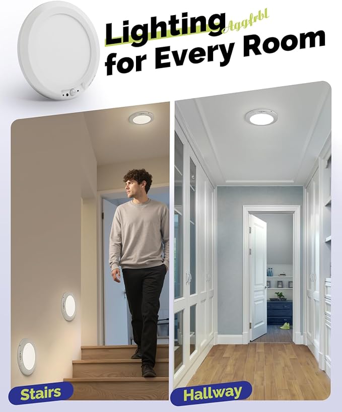 4PCs 10, 000mAh Rechargeable Ceiling Light - Image 9