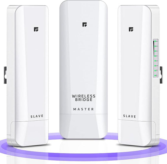 Wireless Bridge, Pre-Configured 3 Pack Long Range WiFi Bridge by GOODSTORY