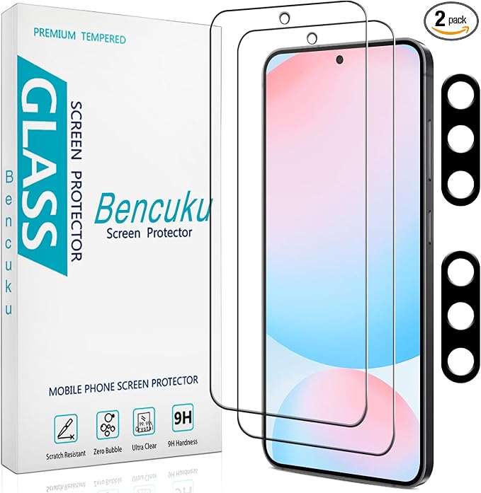 2+2 Pack Tempered Glass Screen Protector by Bencuku