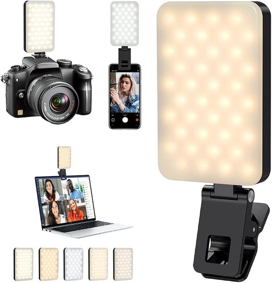 Selfie Light for iPhone, Portable Phone Clip on Light, Rechargeable LED Ring by PIDINUK