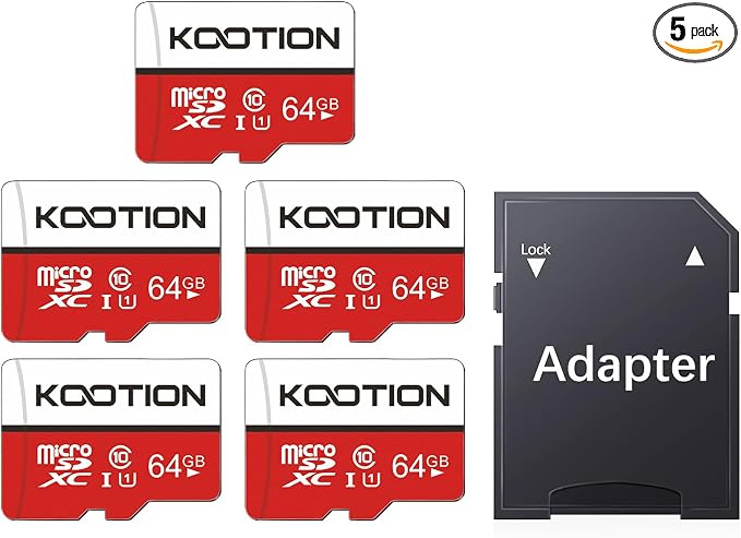 KOOTION 64GB Micro SD Card 5 Pack Micro SDXC Memory Card by KOOTION