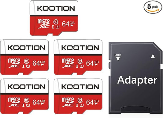 KOOTION 64GB Micro SD Card 5 Pack Micro SDXC Memory Card by KOOTION