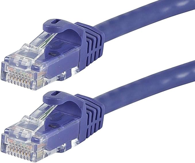Monoprice Cat5e 7ft Purple Patch Cable UTP 24AWG 350MHz Pure Bare Copper by Monoprice