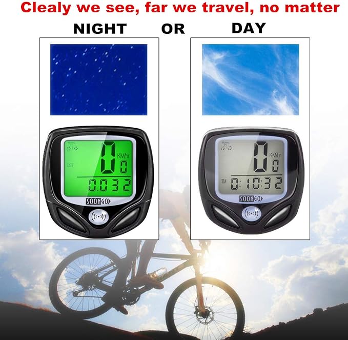 Bike Speedometer, Bicycle odometers, Bicycle Speedometer Wireless Cycle Bike - Image 7