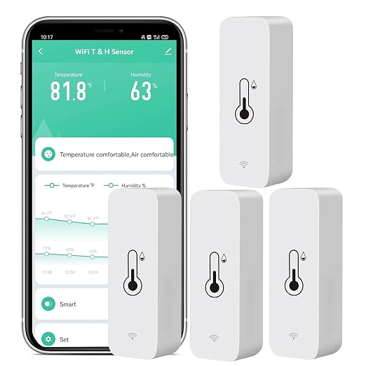 4-Pack WiFi Temperature Humidity Sensor: Wireless Temperature Humidity Monitor by SENCKIT