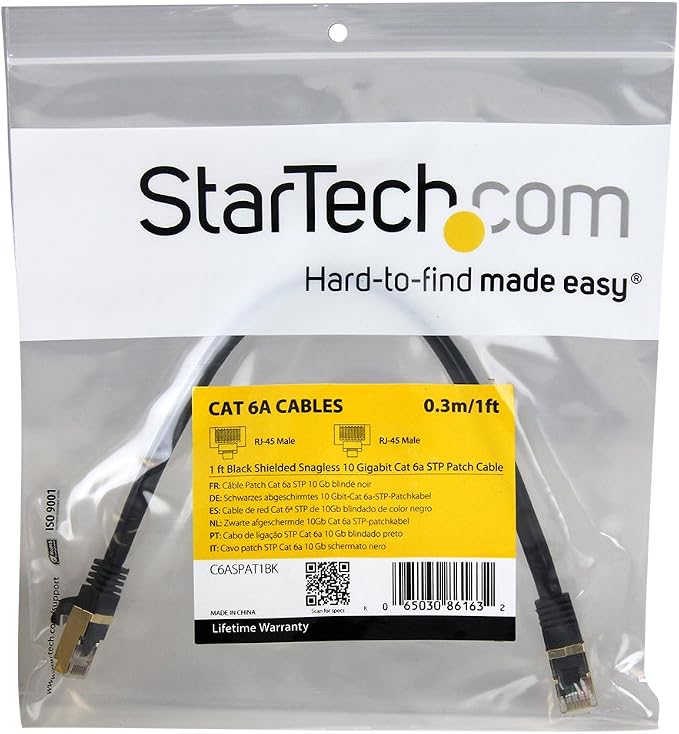 StarTech 1ft CAT6a Ethernet Cable - Image 3