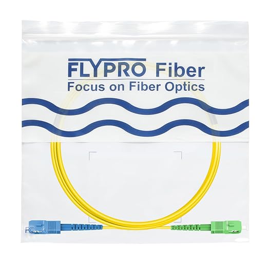 FLYPROFiber- OS2 Single Mode Fiber, 3M/10ft SC/UPC to SC/APC Fiber Optic - Image 7