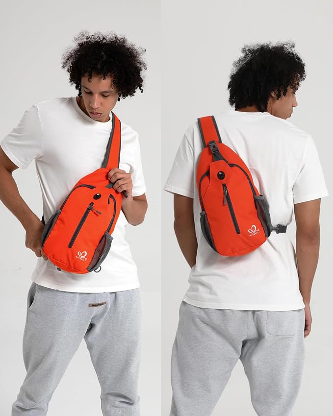 WATERFLY Crossbody Sling Backpack Sling Bag Travel Hiking Chest Bag Daypack - Image 6