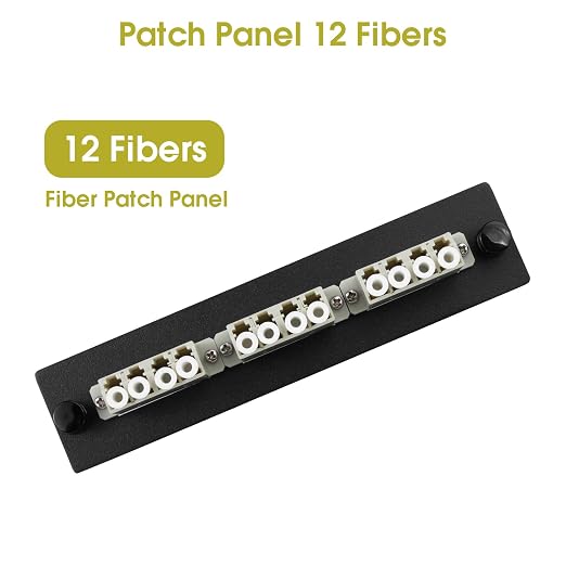 LC/MM Fiber Patch Panel, 3 Multimode Gray 4 Channels LC Adapters, 12 Fiber Ports - Image 3