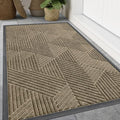Smiry Front Door Mat Outside Entrance, Low Profile Rubber Doormat by Smiry