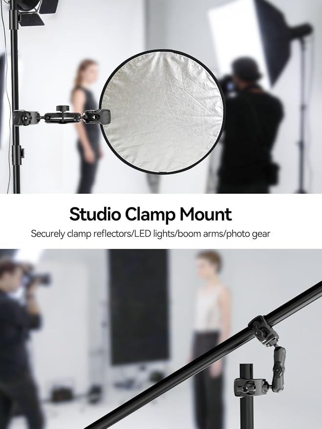 MAGJIEYX Double Clamp Mount, 360°Magic Arm - Image 2