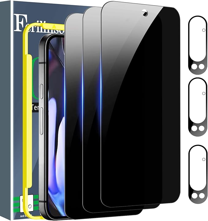 Ferilinso Full Coverage 3 Pack Privacy Screen Protector by Ferilinso