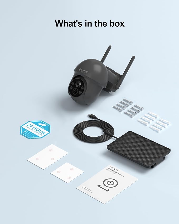 ARCCTV Security Cameras Wireless Outdoor Solar, 4MP 360° View Battery Powered - Image 9