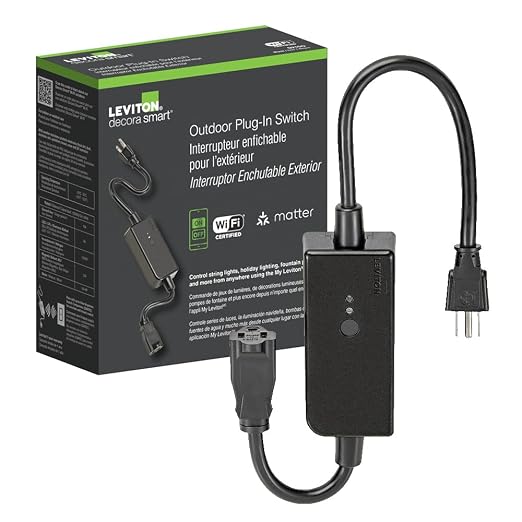 Leviton Decora Smart Wi-Fi Outdoor Plug, Works by Leviton