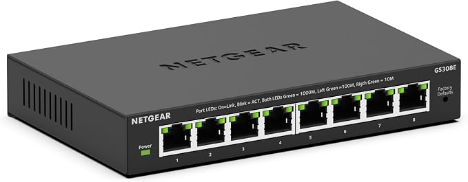 NETGEAR 8-Port Gigabit Ethernet Easy Smart Managed Essentials Switch by NETGEAR