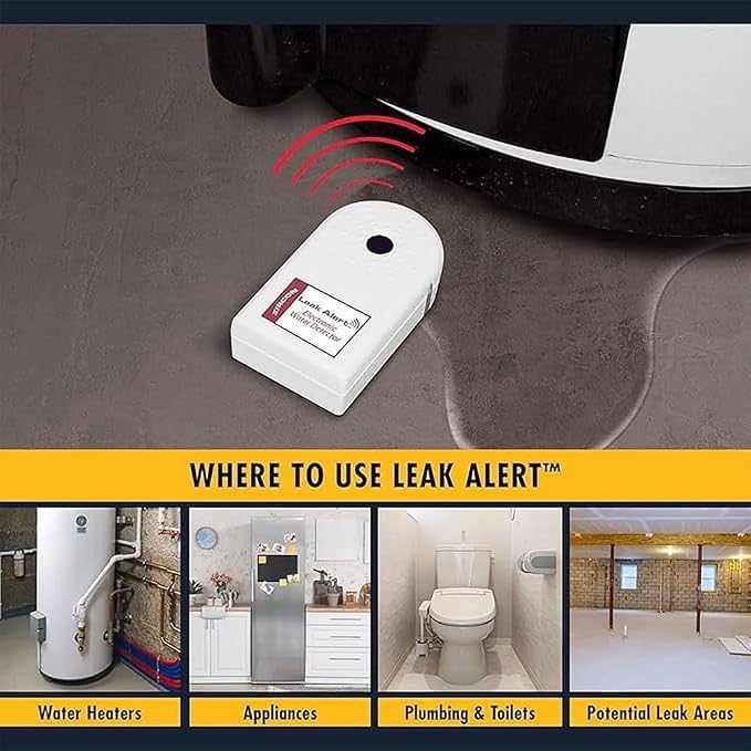 Zircon Leak Alert 3-Pack Water Detector Alarm – 90 dB Battery-Powered Leak & - Image 4