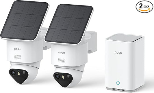 aosu T2 Ultra 4K Security Cameras Wireless Outdoor, 2 Cam Kit, Smart Home by AOSUSecurityOffical