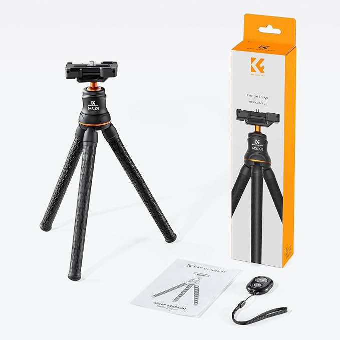 K&F CONCEPT MS01 Mini Tripod Stand, Flexible Camera Cellphone Tripod - Image 8