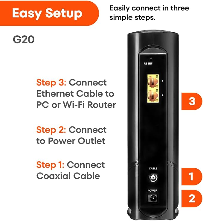Arris - Cable Modem Router Combo - Fast DOCSIS 3.1 Multi-Gigabit WiFi 6 - Image 4