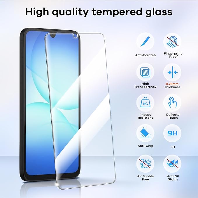 4+4 Pack for Samsung Galaxy A17 5G Screen Protector & Phone Camera Lens - Image 3